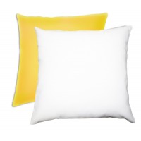 Cuscino personalizzato con imbottitura quadrato bicolore giallo