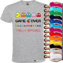MAGLIETTA GAME OVER CON PACMAN PER ADDIO AL CELIBATO COLORE GRIGIO