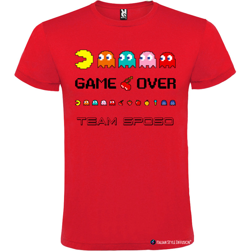 Pacchetto Magliette T-Shirt Addio al Celibato Game Over Party - gadget  Addio al Celibato - ColorFamily