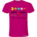 MAGLIETTA GAME OVER CON PACMAN PER ADDIO AL CELIBATO COLORE VIOLA