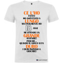 T-SHIRT 18 ANNI CE L'HO LUNGO GRANDE DURO COLORE BIANCO