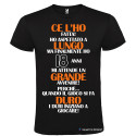 T-SHIRT 18 ANNI CE L'HO LUNGO GRANDE DURO COLORE NERO