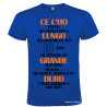 T-SHIRT 18 ANNI CE L'HO LUNGO GRANDE DURO COLORE BLU ROYAL
