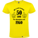 T-SHIRT MI CI SON VOLUTI 50 ANNI PER DIVENTARE FIGO COLORE GIALLO