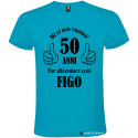 T-SHIRT MI CI SON VOLUTI 50 ANNI PER DIVENTARE FIGO COLORE TURCHESE