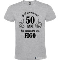 T-SHIRT MI CI SON VOLUTI 50 ANNI PER DIVENTARE FIGO COLORE GRIGIO