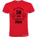 T-SHIRT MI CI SON VOLUTI 50 ANNI PER DIVENTARE FIGO COLORE ROSSO