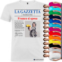 T-shirt addio al celibato la gazzetta mi sposo articolo giornale personalizzato