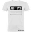 MAGLIETTA PERSONALIZZATA UOMO AFFITTASI COLORE BIANCO