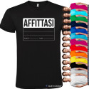 T-shirt Affittasi | Maglietta Divertente Cartello Annuncio Ironico