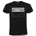 MAGLIETTA PERSONALIZZATA UOMO AFFITTASI COLORE NERO