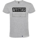 MAGLIETTA PERSONALIZZATA UOMO AFFITTASI COLORE GRIGIO