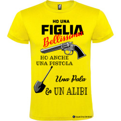 T-shirt personalizzata uomo Alibi Italian Style Diffusion ® colore giallo