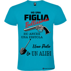 T-shirt personalizzata uomo Alibi Italian Style Diffusion ® colore turchese
