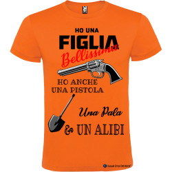 T-shirt personalizzata uomo Alibi Italian Style Diffusion ® colore arancio