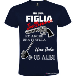 T-shirt personalizzata uomo Alibi Italian Style Diffusion ® colore blu navy