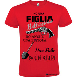T-shirt personalizzata uomo Alibi Italian Style Diffusion ® colore rosso