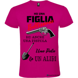 T-shirt personalizzata uomo Alibi Italian Style Diffusion ® colore rosa fucsia