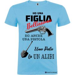 T-shirt personalizzata uomo Alibi Italian Style Diffusion ® colore azzurro