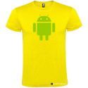 T-SHIRT PERSONALIZZATA ROBOT ANDROID COLORE GIALLO