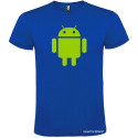 T-SHIRT PERSONALIZZATA ROBOT ANDROID COLORE BLU ROYAL