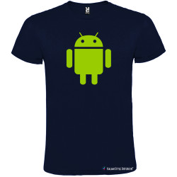 T-SHIRT PERSONALIZZATA ROBOT ANDROID COLORE BLU NAVY
