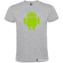 T-SHIRT PERSONALIZZATA ROBOT ANDROID COLORE GRIGIO