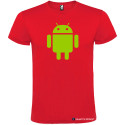 T-SHIRT PERSONALIZZATA ROBOT ANDROID COLORE ROSSO