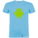 T-SHIRT PERSONALIZZATA ROBOT ANDROID COLORE AZZURRO