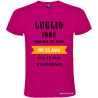 T-SHIRT PERSONALIZZATA ANNI DI ESPERIENZA COLORE ROSA FUCSIA