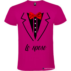 Maglietta per addio al celibato Sposo Elegante rosa fucsia