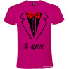 Maglietta per addio al celibato Sposo Elegante rosa fucsia