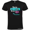 T-SHIRT PERSONALIZZATA 18 ANNI DI ESPERIENZA COLORE NERO