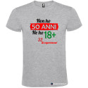 T-SHIRT PERSONALIZZATA 18 ANNI DI ESPERIENZA COLORE GRIGIO
