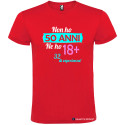 T-SHIRT PERSONALIZZATA 18 ANNI DI ESPERIENZA COLORE ROSSO