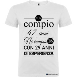 T-shirt personalizzata anni esperienza Italian Style Diffusion® colore bianco