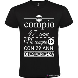 T-shirt personalizzata anni esperienza Italian Style Diffusion® colore nero