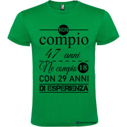 T-shirt personalizzata anni esperienza Italian Style Diffusion® colore verde