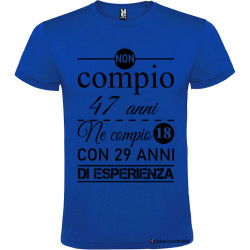 T-shirt personalizzata anni esperienza Italian Style Diffusion® colore blu royal