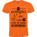 T-shirt personalizzata anni esperienza Italian Style Diffusion® colore arancio