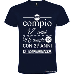 T-shirt personalizzata anni esperienza Italian Style Diffusion® colore blu navy