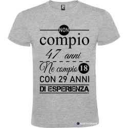 T-shirt personalizzata anni esperienza Italian Style Diffusion® colore grigio