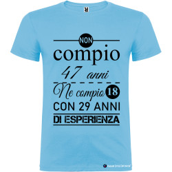 T-shirt personalizzata anni esperienza Italian Style Diffusion® colore azzurro