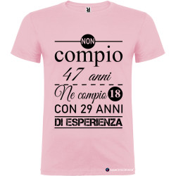 T-shirt personalizzata anni esperienza Italian Style Diffusion® colore rosa
