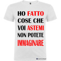 T-shirt personalizzata astemi Italian Style Diffusion® colore bianco