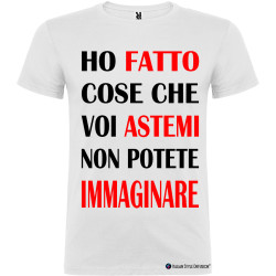 T-shirt personalizzata astemi Italian Style Diffusion® colore bianco