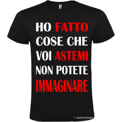T-shirt personalizzata astemi Italian Style Diffusion® colore nero