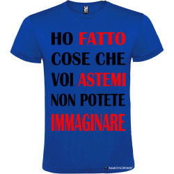 T-shirt personalizzata astemi Italian Style Diffusion® colore blu royal