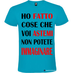 T-shirt personalizzata astemi Italian Style Diffusion® colore turchese