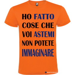 T-shirt personalizzata astemi Italian Style Diffusion® colore arancio